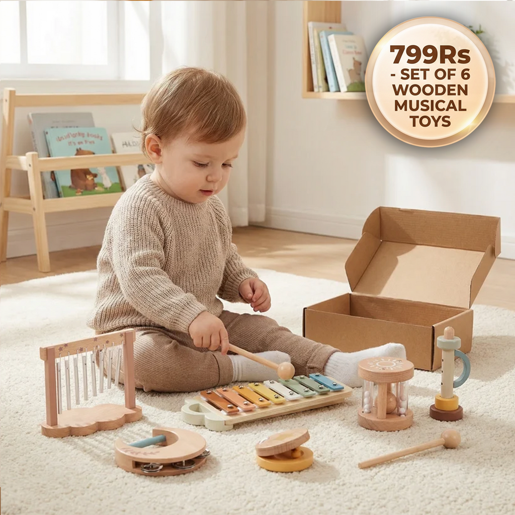 Baby Wooden Sound Toy Set – 6-piece Sensory Music & Sound Toy