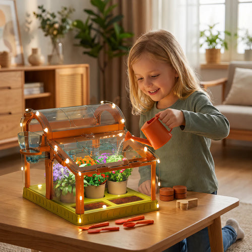 Acrylic Kids Greenhouse – Indoor Plant Growing Kit for Learning & Fun