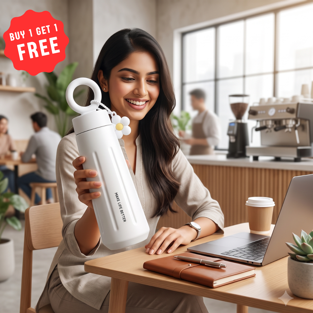 Flower Insulated Bottle - 500 ML | Buy 1 Get 1 FREE