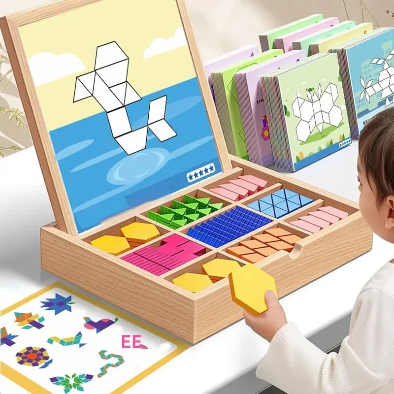 Wooden Magnetic puzzle Game With Patterns |